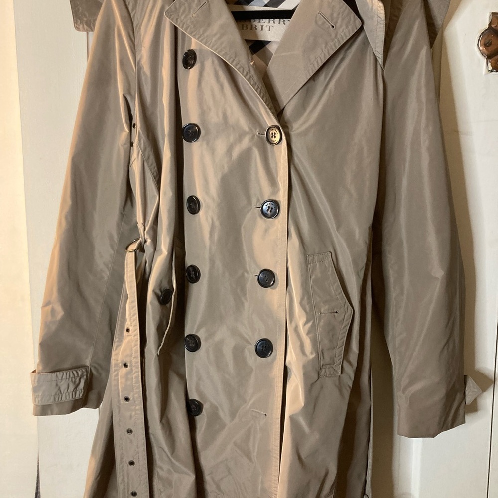 Burberry Brit Trench Coat with belt and hood